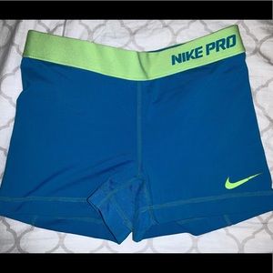 Blue Nike Pro Spandex